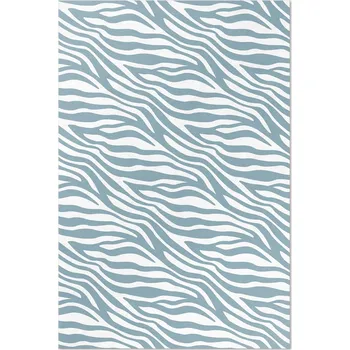 Koberec Dekorativní Koberec do Interiéru Rozměr: 140x210 cm Vlny v pastelově modré