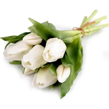 umělá květina Stoklasa Umělá kytice tulipánů 29 cm bílá