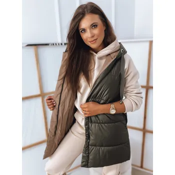 Dámská vesta Khaki-hnědá oboustranná vesta ROSI TY2868 Velikost: M