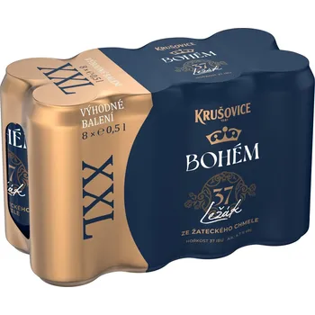 Pivo Krušovice Bohém XXL plech (8×500 ml)