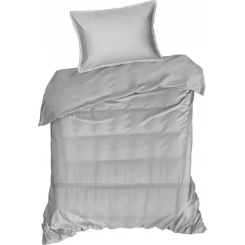 Povlečení Povlečení saténové 160x200 Retro šedá světlá s krajkou v krabičce