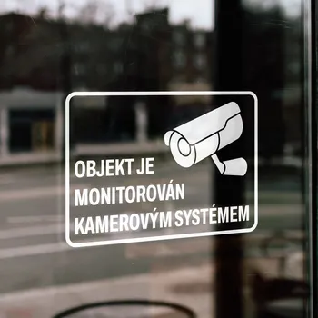 Samolepicí dekorace na vozidlo Samolepka Objekt je monitorován kamerovým systémem - 10x7