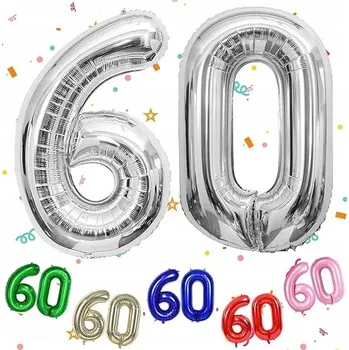 Balónek FÓLIOVÉ BALÓNKY 100 CM TNYKER 60 STŘÍBRNÁ DEKORACE K NAROZENINÁM