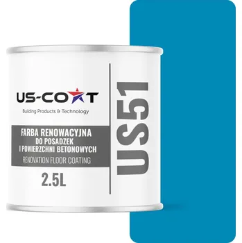 barva na zeď Barva na betonu US-Coat modrá světlá RAL5012 mat 2,5 l