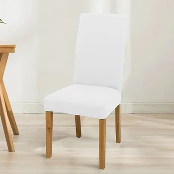 Potah na židli Univerzální barevné potahy na židle bílá