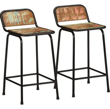 vidaXL Barové stoličky 2 ks 46x35,5x80 cm Rekultivované masivní dřevo [4013532]