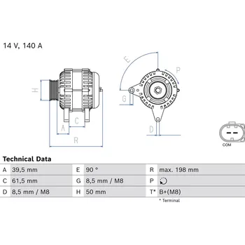 Alternátor Generátor BOSCH 0 986 084 350
