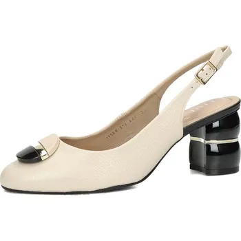 Dámské lodičky ETIMEĒ dámské kožené lodičky - béžové