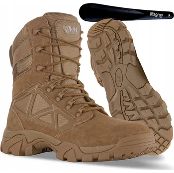 Pracovní obuv Pánské taktické boty VM FOOTWEAR, kotníkové, vojenské, trekové, kožené, velikost 44