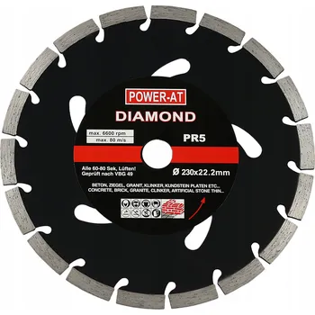 Řezný kotouč DIAMANTOVÝ KOTOUČ SEGMENT BETONU KOSTKY 230x22 mm