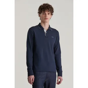 POLOKOŠILE GANT TEXTURED COLLAR POLO EVENING BLUE