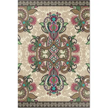 Koberec Ozdobný vinylový Koberec do obýváku, klasický orientální rostlinný vzor, 60x90 cm