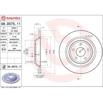 Brzdový kotouč Brzdový kotouč BREMBO 08.D575.11