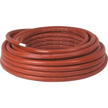 Vodovodní potrubí TOPtherm PEXc-AL-PEXc předizolovaná trubka 32x3,0mm, vícevrstvá s 10mm izolací, červená 25-ISO9-32-RO-264