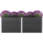 ZBXL Zahradní vyvýšený záhon 250 x 100 x 91 cm dřevoplast šedý