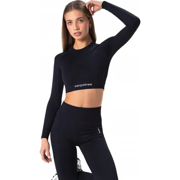 Dámské tričko Dámské funkční tričko s dlouhým rukávem Carpatree Allure Seamless černé XS