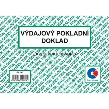 Tiskopis Výdavkový pokladničný doklad A6 50 listov, český