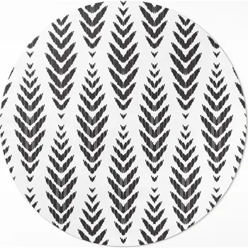 Koberec Kulatý Koberec koberec do kuchyně ⌀ 130 cm Vzor jedle s motivem rostlin boho