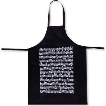 Kuchyňská zástěra VIENNA WORLD Kuchyňská zástěra PARTITURA černá