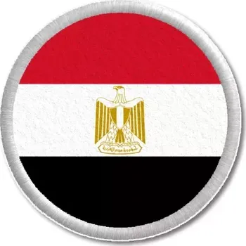 Vlajka Pelisport Egyptská vlajka tištěná nášivka ø 4,5 cm