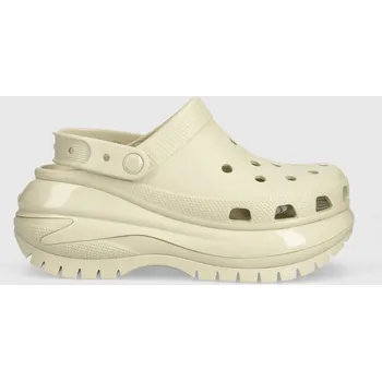 Dámské pantofle Pantofle Crocs Classic Mega Crush Clog, 37/38, béžová, 01X