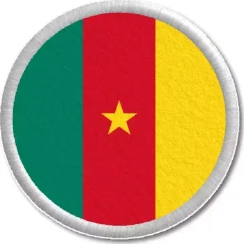 Vlajka Pelisport Kamerunská vlajka tištěná nášivka ø 4,5 cm