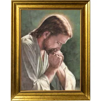 Obraz Anděl strážný | OBRAZ NA PLÁTNĚ VE ZLATÉM RÁMU