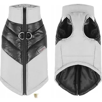Obleček pro psa Bunda Obleček pro Psa Teplá Voděodolná Reflexní pásek Velikost L Šedá