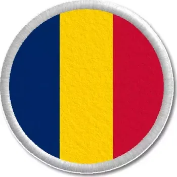 Vlajka Pelisport Čadská vlajka tištěná nášivka ø 4,5 cm