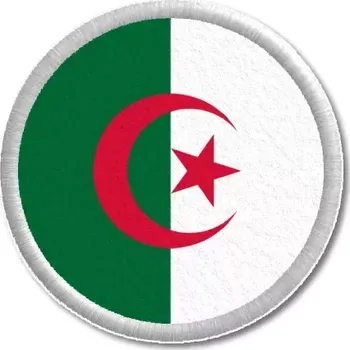 Vlajka Pelisport Alžířská vlajka tištěná nášivka ø 4,5 cm