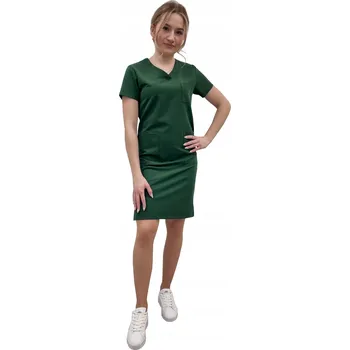 Dámské šaty Šaty zdravotnická, lahvově zelená, ležérní, prémiová, velikost 42