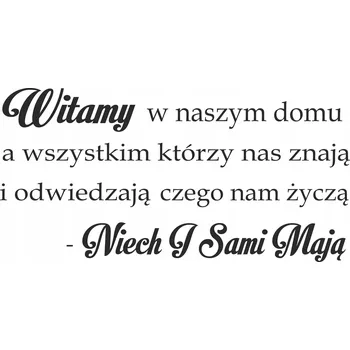 Obraz Inspirativní citát do předsíně Nápis na zeď Vítejte doma 50x100