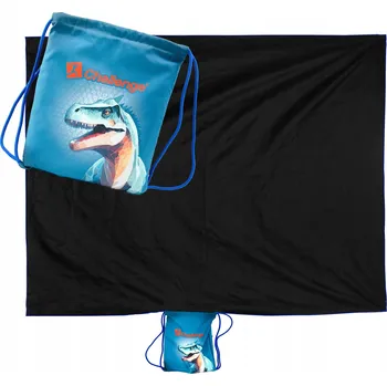 Pikniková deka PIKNIKOVÁ DEKA NA PLÁŽ S VAKEM 2V1 PODLOŽKA 145x145 cm Challenge Dinosaurus