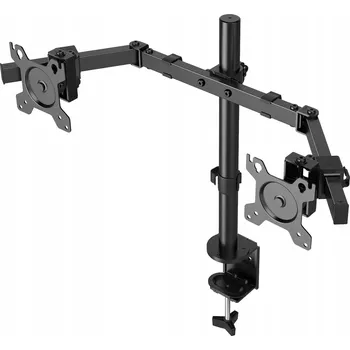 Televizní držák Dvojitý Držák na Monitory 13-32" Otočný Nastavitelný Úhel do 8 kg Černý