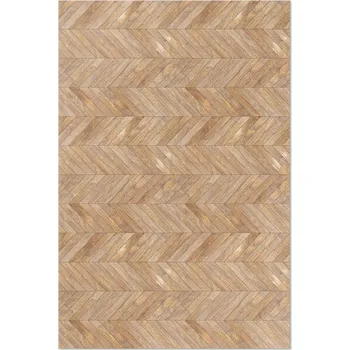 Koberec Koberec do interiéru Vzhled Vintage dřevěné parkety podlaha rybí kost 150x225 cm