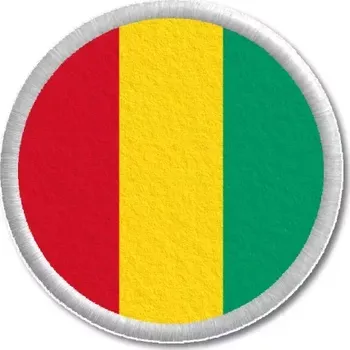 Vlajka Pelisport Guinejská vlajka tištěná nášivka ø 4,5 cm