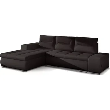 Sedací souprava Rohová rozkládací sedací souprava OTTAVIO 275 cm Soft 66 hnědá levá