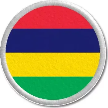 Vlajka Pelisport vlajka Mauricia tištěná nášivka ø 4,5 cm