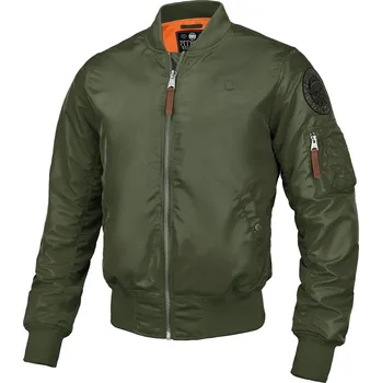 Pánská móda PitBull West Coast - pánská bunda MA 1 LOGO olivová S