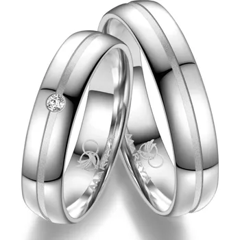 Prsten MARRYA® Dámský snubní prsten Stříbro AG925 - velikost 58 - SI-16D-58