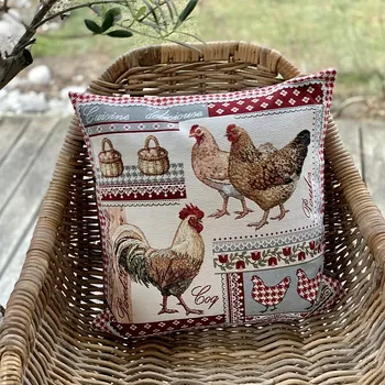 Dekorativní polštářek BYTEMA Gobelínový povlak na polštář FARMA 45 x 45 cm