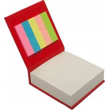 Blok Blok s poznámkovými lístečky, hnědo-červený