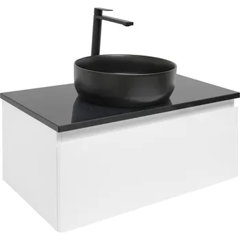 Koupelnový nábytek SAT Koupelnová skříňka s krycí deskou SAT B-WAY 79x30x45 cm bílá lesk BWAY80WZUB BWAY80WZUB