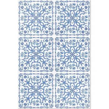 Koberec Koberec do Domu Rozměr: 120x180 cm Dekorativní dlaždice s rostlinným ornamentem