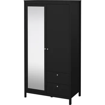 Šatní skříň Šatní skříň Realty 102 cm se zrcadlem černá