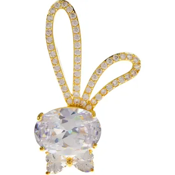 Brož B-TOP Roztomilá brož se zirkony Králíček