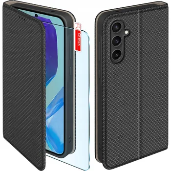 Pouzdro na mobilní telefon Flipové pouzdro KrainaGSM pro Samsung Galaxy M55, černé