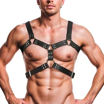 Erotický nábytek Strict 6 O-Ring Chest Harness Black