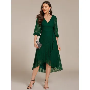 Dámské šaty Svatební šaty s žakárovou výzdobou Barva: Tmavě Zelená, Velikost: S