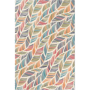 Koberec Vinylový Koberec do Obývacího Pokoje Barevné abstraktní listy boho 60x90 cm